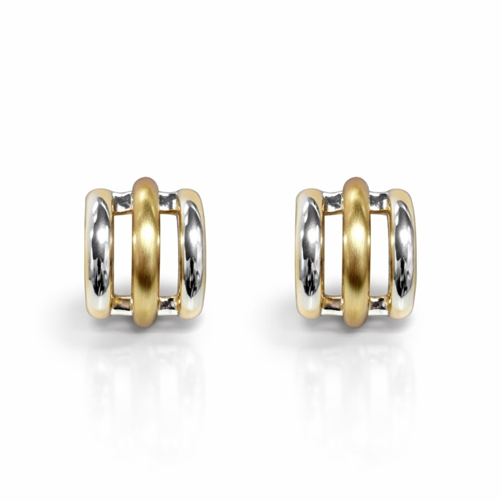 ⚜️ Elegant Gold and Silver Earrings